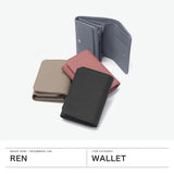 REN 二つ折り財布 レディース 本革 ブランド レン 財布 日本製 大人 二つ折 かぶせ 革 レザー 小銭入れ カード入れ コンパクト きれいめ おしゃれ 上品 シンプル PHILIP ポストマンウォレットS 3-51-12121