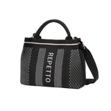 レペット トートバッグ レディース Repetto 小さめ ミニトート バッグ ショルダー 軽量 軽い ブランド トート かわいい おしゃれ 大人 ロゴ ストライプ柄 カジュアル 女性 2WAY A5 CABAS REPETTO