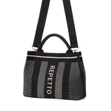 レペット トートバッグ レディース Repetto 小さめ ミニトート バッグ ショルダー 軽量 軽い ブランド トート かわいい おしゃれ 大人 ロゴ ストライプ柄 カジュアル 女性 2WAY A5 CABAS REPETTO