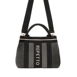 レペット トートバッグ レディース Repetto 小さめ ミニトート バッグ ショルダー 軽量 軽い ブランド トート かわいい おしゃれ 大人 ロゴ ストライプ柄 カジュアル 女性 2WAY A5 CABAS REPETTO