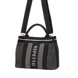 レペット トートバッグ レディース Repetto 小さめ ミニトート バッグ ショルダー 軽量 軽い ブランド トート かわいい おしゃれ 大人 ロゴ ストライプ柄 カジュアル 女性 2WAY A5 CABAS REPETTO