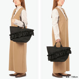 ルートート トートバッグ レディース かわいい ROOTOTE ブランド 小さめ ニット フリル 自立 シンプル 上品 軽量 軽い 横型 手洗い可能 ウォッシャブル 大人 おしゃれ B5 ルフル EU.デリ.ルフルラッフル-B 3715