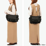 ルート―ト ショルダーバッグ レディース かわいい ROOTOTE ブランド 斜め掛け ニット フリル 自立 シンプル 上品 軽い 長さ調節可能 手洗い可能 ウォッシャブル 大人 おしゃれ ルフル EU.ベビールー.ルフルラッフル-B 3716