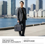 ザソールビスメイドバイフラソリティ ビジネスバッグ メンズ レディース 大容量 THE SOLE BIS made by Flathority 無地 A4 キャンバス 自立 撥水 通勤 ブランド ビジネス 日本製 キャンバスレザー ブリーフケース STEVE