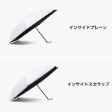 白の頂 折りたたみ傘 レディース 晴雨兼用 軽量 SHIRONOITADAKI 日傘 雨傘 折りたたみ おしゃれ 完全遮光 遮光率100% Radi-Cool UV UVカット100% 遮熱 シンプル INSIDE SERIES インサイド 50cm LDSI-I-50PM