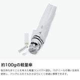 白の頂 折りたたみ傘 レディース 晴雨兼用 軽量 SHIRONOITADAKI 日傘 雨傘 折りたたみ おしゃれ 完全遮光 遮光率100% UVカット100% 遮熱 軽い シンプル OUTSIDE SERIES アウトサイドスリム 50cm LDSI-O-50PM