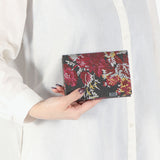 所作 財布 メンズ レディース Shosa 三つ折り 3つ折り ブランド 薄い 薄型 コンパクト 小銭入れ サイフ 折財布 ウォレット 革 本革 革財布 レザー 日本製 花 花柄 和 刺繍模様 ショートウォレット1.0