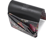 所作 財布 メンズ レディース Shosa 三つ折り 3つ折り ブランド 薄い 薄型 コンパクト 小銭入れ サイフ 折財布 ウォレット 革 本革 革財布 レザー 日本製 花 花柄 和 刺繍模様 ショートウォレット1.0