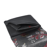 所作 財布 メンズ レディース Shosa 三つ折り 3つ折り ブランド 薄い 薄型 コンパクト 小銭入れ サイフ 折財布 ウォレット 革 本革 革財布 レザー 日本製 花 花柄 和 刺繍模様 ショートウォレット1.0