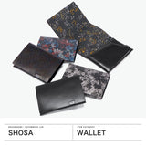 所作 三つ折り財布 メンズ レディース 財布 Shosa ブランド おしゃれ 日本製 本革 折財布 小銭入れ 薄型 薄い スリム 和風 和 柄 レザー 牛革 経年変化 軽量 雨 花 土 ワルツ 太陽 星 月 ショートウォレット1.0