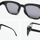 サンカク サングラス メンズ レディース SUNKAK ブランド 色  UVカット 紫外線カット ウェリントン 軽量 軽い ツヤ TYPE 2 SHINY BLACK