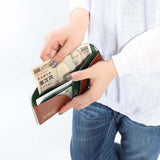 Komono Wallet Com-ONO Bi-fold Mini Wallet Compact Slim Series Slim Leather Leather Leather Leather Purse Men's Ladies Slim-002