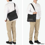 【当店限定モデル】 別注 SLOW ショルダーバッグ メンズ レディース 斜めがけバッグ 大きめ 大きい おしゃれ スロウ ショルダー バッグ メンズバッグ A4 ブランド 本革 革 レザー 軽量 軽い 大人 ファスナー 自立 黒 rubono 300S11502