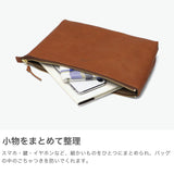 SLOW ポーチ メンズ レディース 大きめ 小物入れ ブランド レザー Lサイズ スロウ マチ付き マチ 革 本革 おしゃれ シンプル ギフト プレゼント ファスナー 黒 日本製 A5 bono Pouch L 300S32C