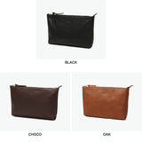 SLOW ポーチ メンズ レディース 大きめ 小物入れ ブランド レザー Lサイズ スロウ マチ付き マチ 革 本革 おしゃれ シンプル ギフト プレゼント ファスナー 黒 日本製 A5 bono Pouch L 300S32C