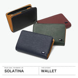 ソラチナ 二つ折り財布 メンズ レディース 札 小銭 ファスナー コンパクト SOLATINA 財布 本革 レザー 革 小銭入れ 札入れ カード入れ 仕切りあり パスケース付き 牛革 College series ミドルウォレット SW-39602