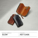 SLOW キーケース メンズ レディース 鍵入れ 小さめ スロウ ブランド 大人 おしゃれ レザー 鍵 3連 収納 ファスナー付き 革小物 コンパクト スリム 本革 牛革 革 経年変化 日本製 herbie L zip key case SO928RS