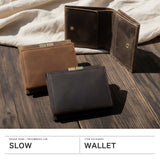 SLOW 二つ折り財布 メンズ レディース ブランド スロウ 財布 本革 小さい 小さめ 小銭入れあり ミニ財布 コンパクト 軽量 軽い レザー クーズー革 がま口 日本製 kudu clasp mini wallet 333S134L