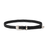 SLOW ベルト メンズ レディース スロウ ブランド カジュアル 本革 革 レザー レザーベルト レザーメッシュベルト メッシュ おしゃれ 細め 革ベルト 革小物 編み上げ バックル 日本製 herbie mesh belt HS90P