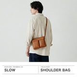 SLOW ショルダーバッグ メンズ レディース 斜めがけバッグ スロウ バッグ 斜めがけ ブランド 小さめ コンパクト 本革 革 レザー かっこいい 大人 軽量 ショルダー 日本製 A5 Cb Helmet Shoulder Bag 858S72R