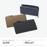 SLOW 長財布 財布 メンズ レディース 本革 ブランド スロウ L字ファスナー ジップ 小銭入れあり 牛革 レザー シンプル おしゃれ 日本製 ロングウォレット 薄い bouble L zip long wallet 883S02R
