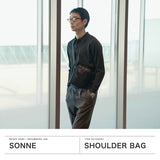 ゾンネ ショルダーバッグ メンズ 斜めがけバッグ ブランド SONNE 小さめ ミニ 軽量 縦型 大人 かっこいい カジュアル シンプル ブラック ミニショルダー サブバッグ 斜めがけ 撥水 STAR FLYER SOSF004
