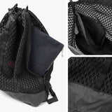 スノーピーク ショルダーバッグ メンズ レディース ブランド 斜めがけバッグ snow peak ワンショルダー 巾着 ダブルメッシュ 軽量 軽い ドローコード A4 17L Double Face Mesh Shoulder Bag AC-25SU408