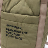 スノーピーク トートバッグ メンズ レディース ブランド snow peak ショルダー 巾着 巾着バッグ バッグ キルティング おしゃれ 刺繍 バッグインバッグ 手持ち 斜めがけ 2WAY Quilted Ripstop Pouch AC-25AU021
