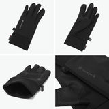 スノーピーク 手袋 メンズ レディース 防寒 スマホ snow peak グローブ フリース ストレッチ 伸縮 スマホ対応 防風 アウトドア 秋冬 シンプル ロゴ 暖かい 薄い おしゃれ ブランド Polartec Power Stretch Gloves AC-25AU019