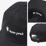 スノーピーク キャップ メンズ レディース snow peak ブランド おしゃれ ブラック 6パネル ロゴ 刺繍 シンプル アウトドア カジュアル サイズ調整 アジャスター 帽子 New Standard Logo Cap NSD-AC-25AU001