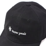 スノーピーク キャップ メンズ レディース snow peak ブランド おしゃれ ブラック 6パネル ロゴ 刺繍 シンプル アウトドア カジュアル サイズ調整 アジャスター 帽子 New Standard Logo Cap NSD-AC-25AU001