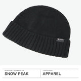 スノーピーク ニット帽 メンズ レディース snow peak ブランド ニットキャップ 無地 シンプル リブ ビーニー オールシーズン おしゃれ アウトドア ストリート 帽子 黒 New Standard Knit Cap NSD-AC-25AU003
