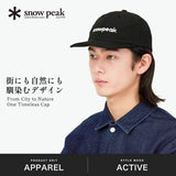 スノーピーク キャップ 深め 洗濯 メンズ レディース ブランド snow peak 帽子 おしゃれ かわいい シンプル 洗濯可能 アウトドア ロゴ カジュアル ナイロン 6パネル サイズ調整 Logo Design Cap 100261CH03