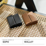 ソポ 三つ折り財布 メンズ レディース かわいい 革 SOPO 財布 ブランド 本革 三つ折り 折り財布 コンパクト ミニ財布 小さい レザー 日本製 ミニ 小銭入れ シンプル ミニウォレット OLD MMM PURSE-DEG/ZE SO55