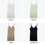 スープレルース キャミソール レディース カップ付き Souple Luz インナー おしゃれ ロング Vネック コットンシルク リブ キャミ 可愛い ブラトップ 日本製 コットンシルクリブ ブラパットキャミソール CSR-TO-397