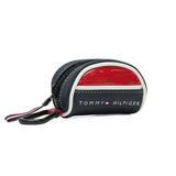 トミー ヒルフィガー ゴルフ ポーチ 小物入れ 小さめ おしゃれ メンズ レディース TOMMY HILFIGER GOLF 小物 収納 ボールポーチ ボールケース ゴルフポーチ オシャレ 上品 カラビナ付き ファスナー ロゴ FACE THMG6SE3