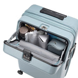 【正規品3年保証】 トラベリスト スーツケース Mサイズ フロントオープン TRAVELIST ワンタッチ トップオープン 拡張 軽量 ストッパー スマホスタンド ドリンクホルダー TSAロック 51~61L 5~6泊 ファースト