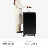 【正規品3年保証】 トラベリスト スーツケース フロントオープン TRAVELIST ファースト LL ストッパー 大容量 拡張 軽量 ワンタッチ トップオープン スマホスタンド TSAロック 125L 143L 12泊 13泊 14泊 76-25170