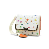 ツモリチサト 財布 レディース コンパクト tsumori chisato CARRY ブランド 三つ折り ミニ財布 かわいい 三つ折り財布 レザー 羊革 おしゃれ ドット柄 ネコ 猫 ねこ BOX型小銭入れ 日本製 てんてん 57930