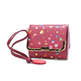 ツモリチサト 財布 レディース コンパクト tsumori chisato CARRY ブランド 三つ折り ミニ財布 かわいい 三つ折り財布 レザー 羊革 おしゃれ ドット柄 ネコ 猫 ねこ BOX型小銭入れ 日本製 てんてん 57930