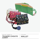 ツモリチサト 財布 レディース コンパクト tsumori chisato CARRY ブランド 三つ折り ミニ財布 かわいい 三つ折り財布 レザー 羊革 おしゃれ ドット柄 ネコ 猫 ねこ BOX型小銭入れ 日本製 てんてん 57930