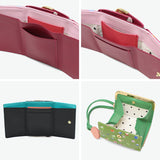 ツモリチサト 財布 レディース コンパクト tsumori chisato CARRY ブランド 三つ折り ミニ財布 かわいい 三つ折り財布 レザー 羊革 おしゃれ ドット柄 ネコ 猫 ねこ BOX型小銭入れ 日本製 てんてん 57930