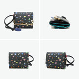 ツモリチサト 財布 レディース コンパクト tsumori chisato CARRY ブランド 三つ折り ミニ財布 かわいい 三つ折り財布 レザー 羊革 おしゃれ ドット柄 ネコ 猫 ねこ BOX型小銭入れ 日本製 てんてん 57930