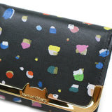 ツモリチサト 財布 レディース コンパクト tsumori chisato CARRY ブランド 三つ折り ミニ財布 かわいい 三つ折り財布 レザー 羊革 おしゃれ ドット柄 ネコ 猫 ねこ BOX型小銭入れ 日本製 てんてん 57930