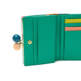 ツモリチサト 二つ折り財布 がま口 レディース ブランド 本革 tsumori chisato CARRY 財布 かわいい 大人 二つ折 カード入れ 小銭入れ 牛革 水玉 ドット カラフル 日本製 カラフルズームドット がま口財布 57952