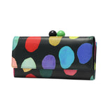 ツモリチサト 長財布 がま口 レディース ブランド 本革 tsumori chisato CARRY 財布 かわいい 大人 カード入れ 小銭入れ かぶせ 牛革 水玉 ドット カラフル 日本製 カラフルズームドット がま口長財布 57953