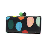 ツモリチサト 長財布 がま口 レディース ブランド 本革 tsumori chisato CARRY 財布 かわいい 大人 カード入れ 小銭入れ かぶせ 牛革 水玉 ドット カラフル 日本製 カラフルズームドット がま口長財布 57953