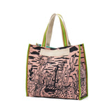 ツモリチサト トートバッグ レディース 布 A4 tsumori chisato CARRY バッグ 軽量 ブランド スクエア おしゃれ かわいい ロゴ トートバッグL トート プリント イラスト 柄 日本製 サボテンと太陽 50786