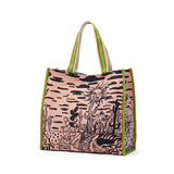 ツモリチサト トートバッグ レディース 布 A4 tsumori chisato CARRY バッグ 軽量 ブランド スクエア おしゃれ かわいい ロゴ トートバッグL トート プリント イラスト 柄 日本製 サボテンと太陽 50786