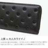 ツモリチサト 長財布 レディース 財布 ラウンドファスナー tsumori chisato CARRY ブランド 女性 おしゃれ かわいい ロングウォレット 大容量 小銭入れ カード 猫 ハート 刺繍 ラム革 本革 日本製 ぷちネコ 57887